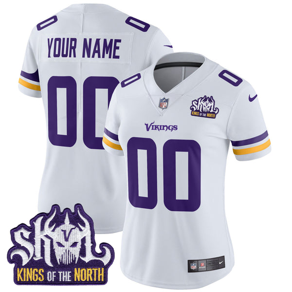 Minnesota Vikings Kings Of The North Patch Vapor Limited Custom Jersey - All Stitched