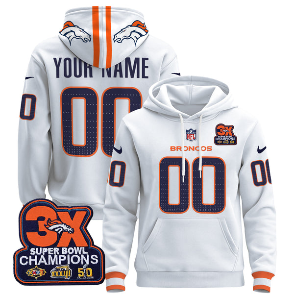 Denver Broncos 2025 Custom Pullover Hoodie - All Stitched
