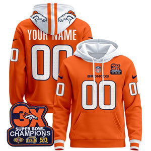 Denver Broncos 2025 Custom Pullover Hoodie - All Stitched