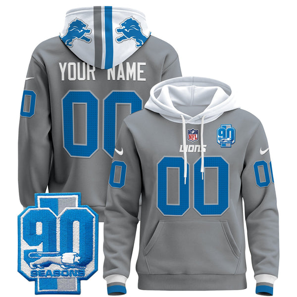 Detroit Lions 2025 Custom Pullover Hoodie - All Stitched