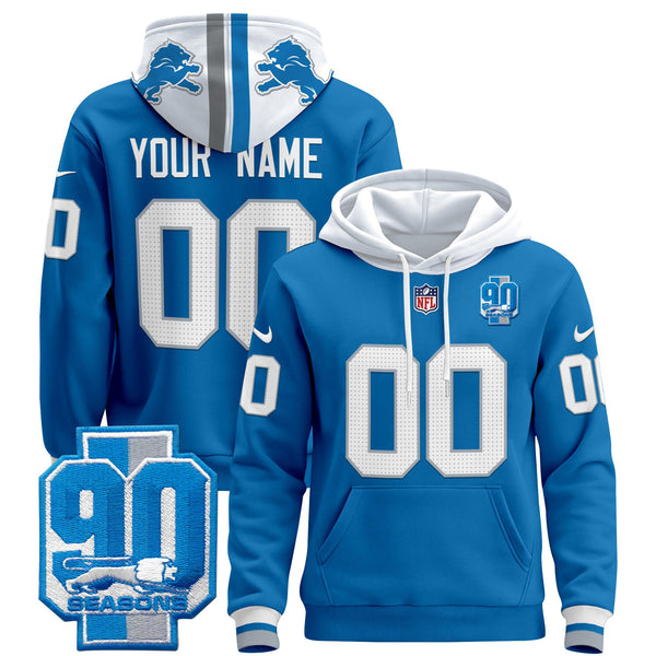 Detroit Lions 2025 Custom Pullover Hoodie - All Stitched