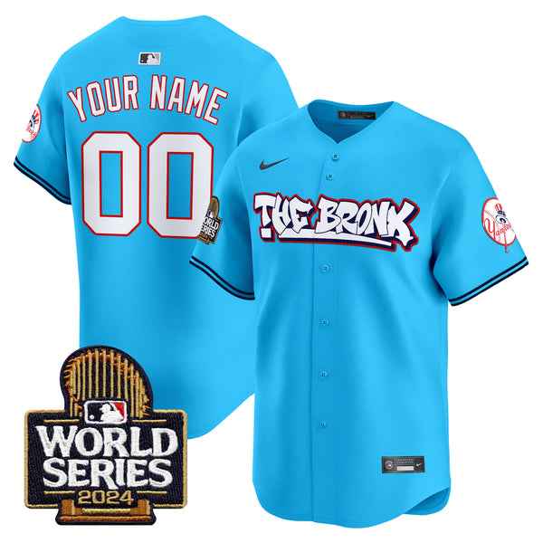 Yankees The Bronx 2024 World Series Vapor Premier Limited Custom Jersey - All Stitched