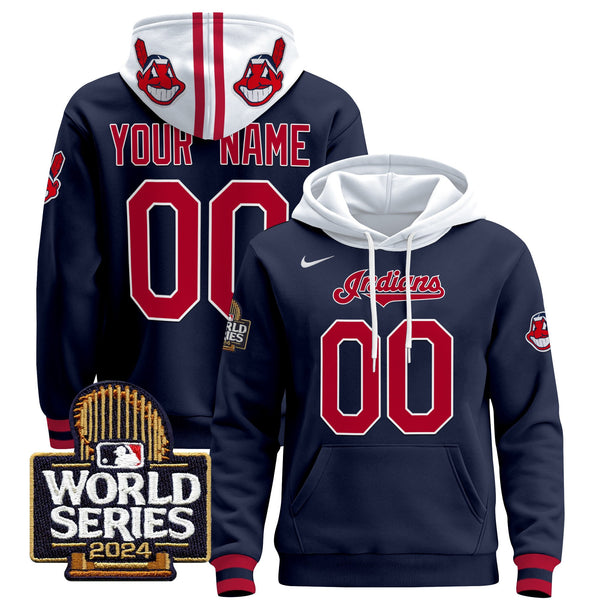 Cleveland Indians 2024 World Series Custom Pullover Hoodie - All Stitched