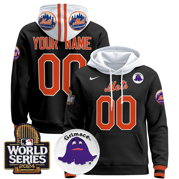 Mets Grimace 2024 World Series Custom Pullover Hoodie - All Stitched