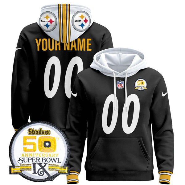 Steelers 2024 Custom Pullover Hoodie - All Stitched