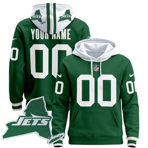 New York Jets Home 2024 Custom Pullover Hoodie - All Stitched