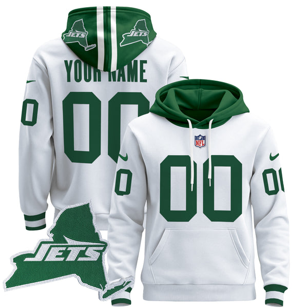New York Jets Home 2024 Custom Pullover Hoodie - All Stitched