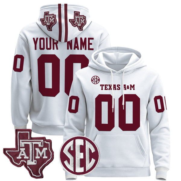Texas A&M Aggies 2024 Custom Pullover Hoodie - All Stitched
