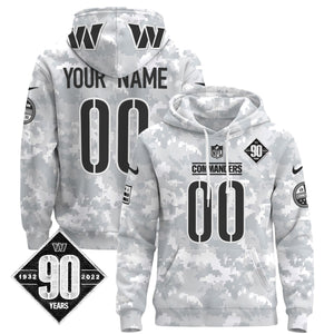 Washington Commanders 2024 Salute to Service Custom Pullover Hoodie - All Stitched