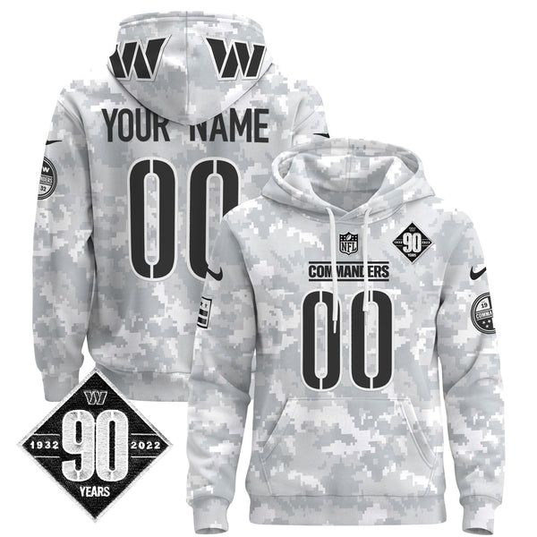 Washington Commanders 2024 Salute to Service Custom Pullover Hoodie - All Stitched