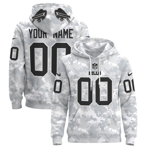 Buffalo Bills 2024 Salute to Service Custom Pullover Hoodie - All Stitched