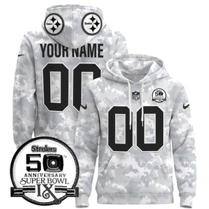 Steelers 2024 Salute to Service Custom Pullover Hoodie - All Stitched