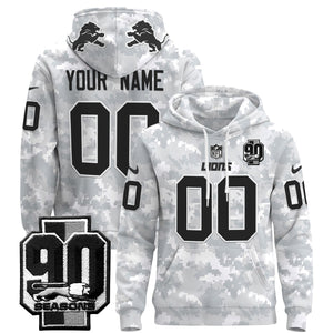 Detroit Lions 2024 Salute to Service Custom Pullover Hoodie - All Stitched