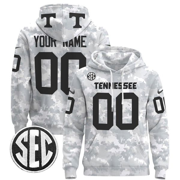 Tennessee Volunteers 2024 Salute to Service Custom Pullover Hoodie - All Stitched