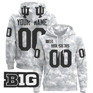 Indiana Hoosiers 2024 Salute to Service Custom Pullover Hoodie - All Stitched