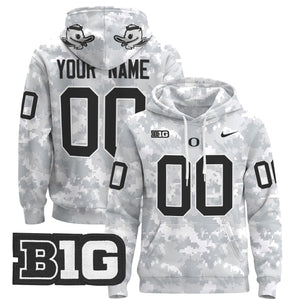 Oregon Ducks 2024 Salute to Service Pullover Custom Hoodie - All Stitched