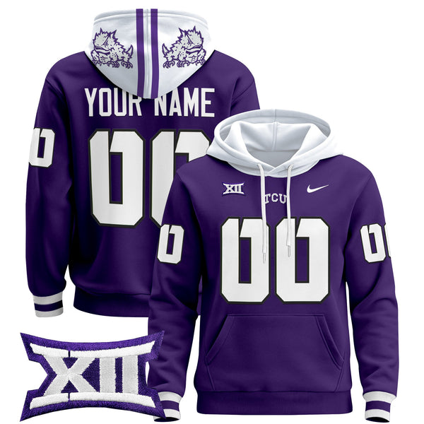 TCU Horned Frogs 2024 Custom Pullover Hoodie - All Stitched