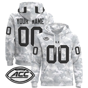 Miami Hurricanes 2024 Salute to Service Custom Pullover Hoodie - All Stitched