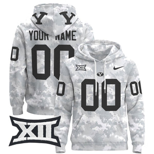 BYU Cougars 2024 Salute to Service Custom Pullover Hoodie - All Stitched