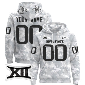 Iowa State Cyclones 2024 Salute to Service Custom Pullover Hoodie - All Stitched
