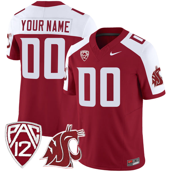 Washington State Cougars Vapor Limited Custom Jersey - All Stitched