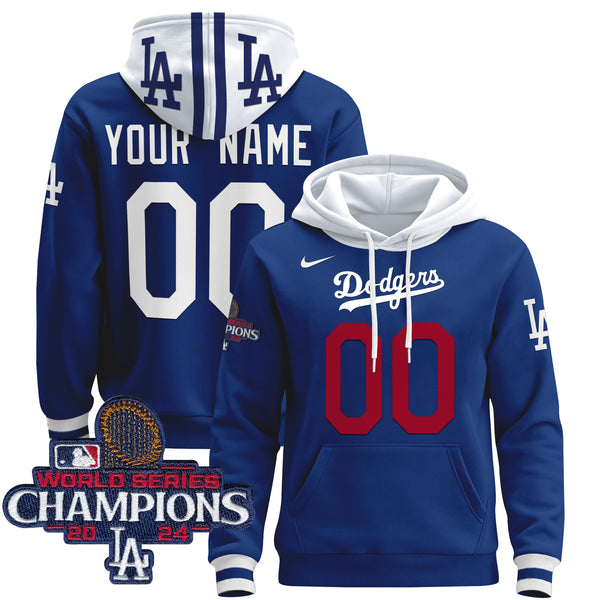 Dodgers 2024 World Series Champions Custom Pullover Hoodie - All Stitched