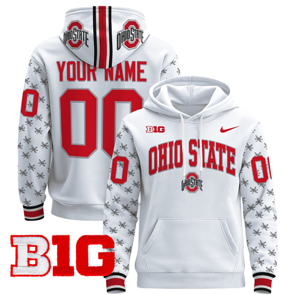 Ohio State Buckeyes 2024 Custom Pullover Hoodie V2 - All Stitched