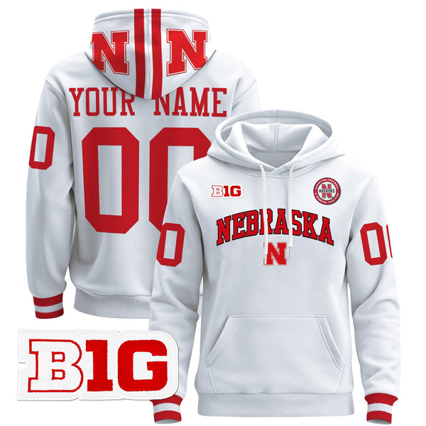 Nebraska Cornhuskers 2024 Custom Pullover Hoodie V3 - All Stitched