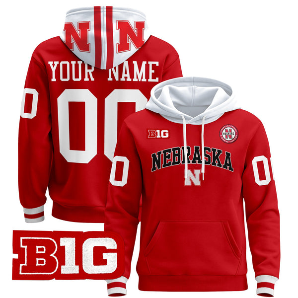 Nebraska Cornhuskers 2024 Custom Pullover Hoodie V3 - All Stitched