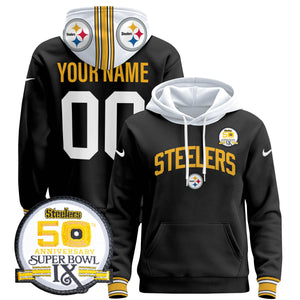 Pittsburgh Steelers 2024 Custom Pullover Hoodie V2 - All Stitched