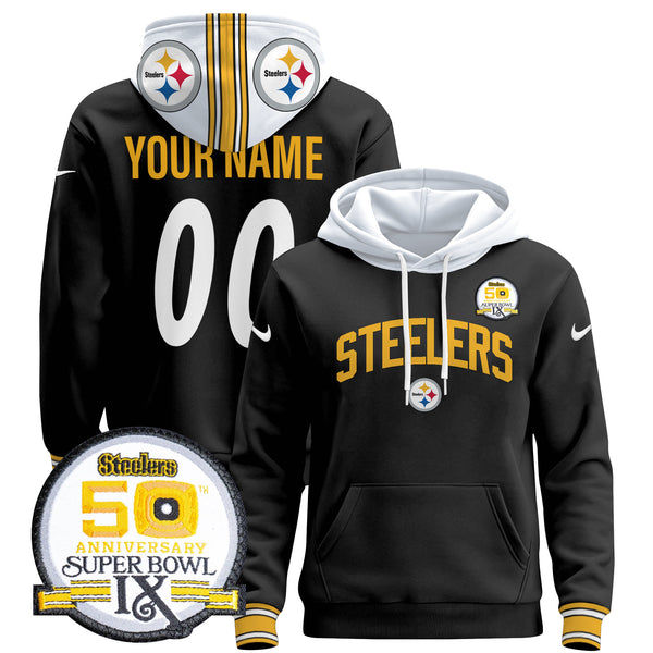 Pittsburgh Steelers 2024 Custom Pullover Hoodie V2 - All Stitched
