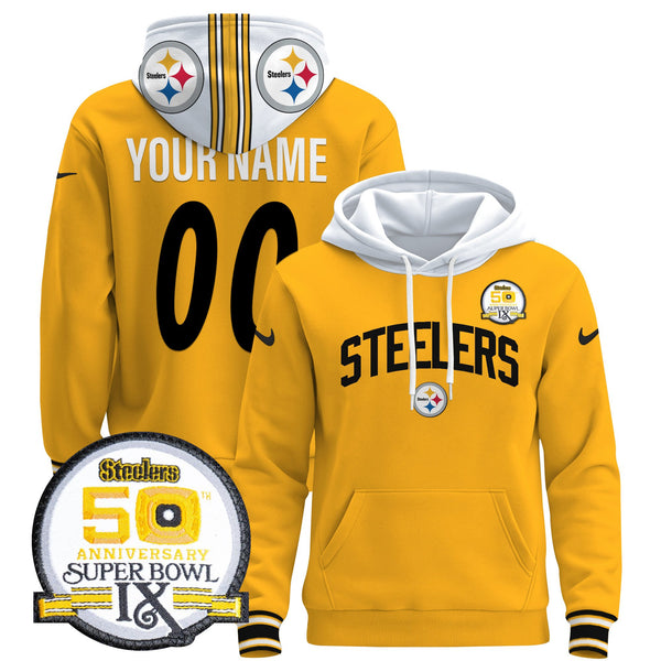 Pittsburgh Steelers 2024 Custom Pullover Hoodie V2 - All Stitched