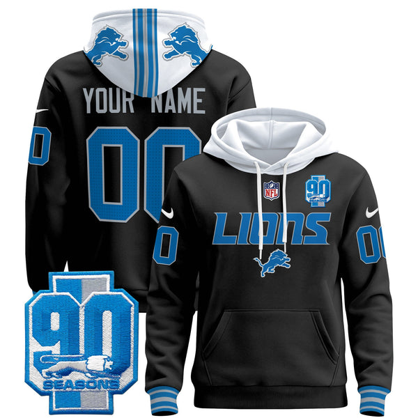 Detroit Lions 2025 Custom Pullover Hoodie V2 - All Stitched