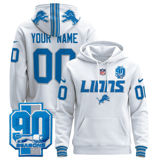 Detroit Lions 2025 Custom Pullover Hoodie V2 - All Stitched