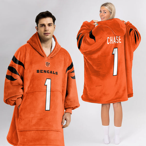 Adult J.C 1 Cincinnati Football Unisex Blanket Hoodie