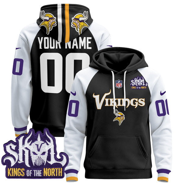 Minnesota Vikings 2025 Custom Pullover Hoodie V2 - All Stitched