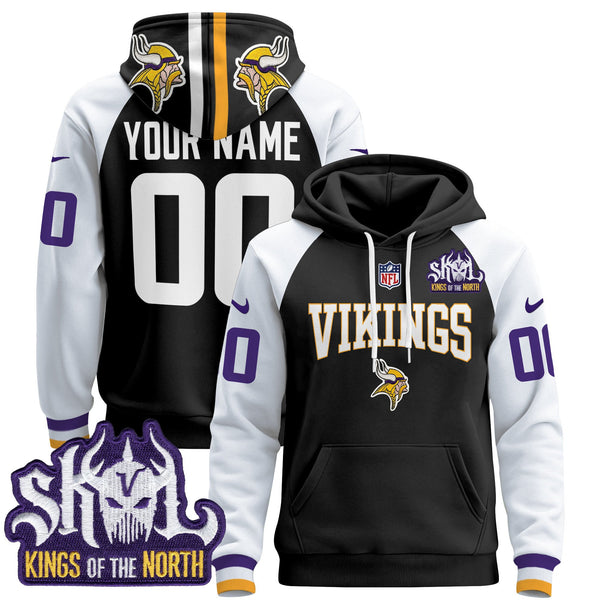 Minnesota Vikings 2025 Custom Pullover Hoodie V3 - All Stitched