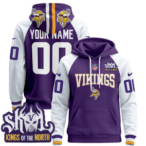 Minnesota Vikings 2025 Custom Pullover Hoodie V3 - All Stitched