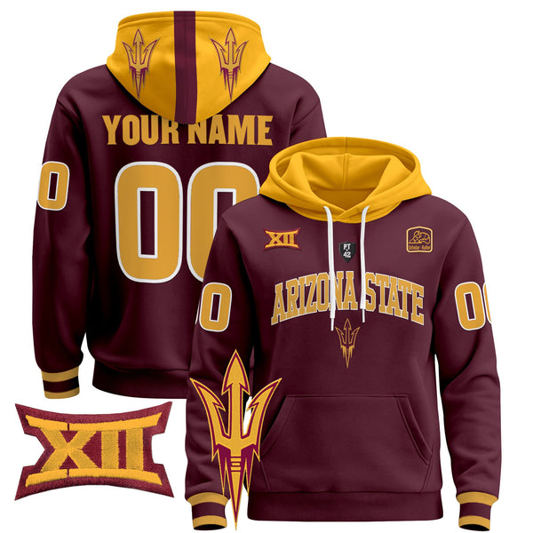 Arizona State Sun Devils 2024 Custom Pullover Hoodie V2 - All Stitched