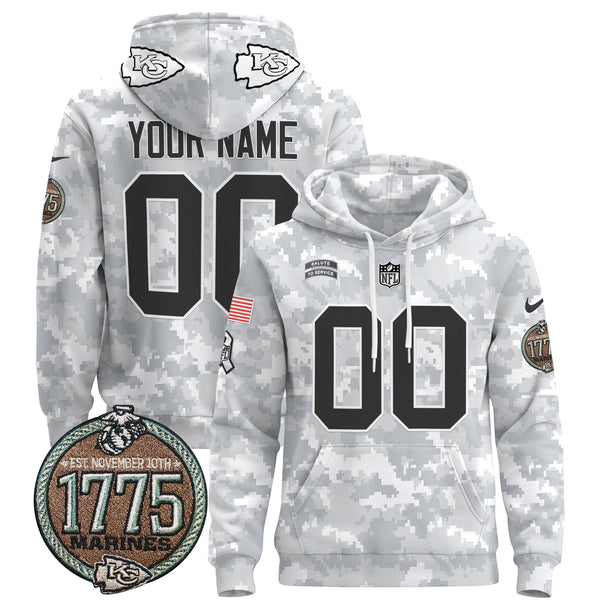 Chiefs 2024 Salute to Service Establishment Year Patch Custom Pullover Hoodie - All Stitched