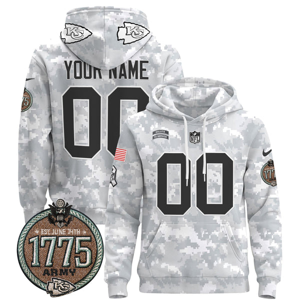 Chiefs 2024 Salute to Service Establishment Year Patch Custom Pullover Hoodie - All Stitched