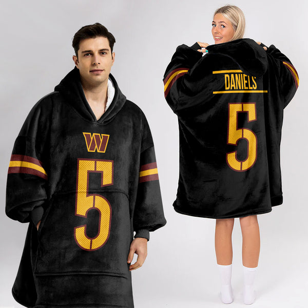 Adult 5 Washington Football Unisex Blanket Hoodie