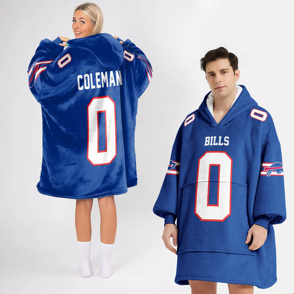 Adult 0 Buffalo Football Unisex Blanket Hoodie