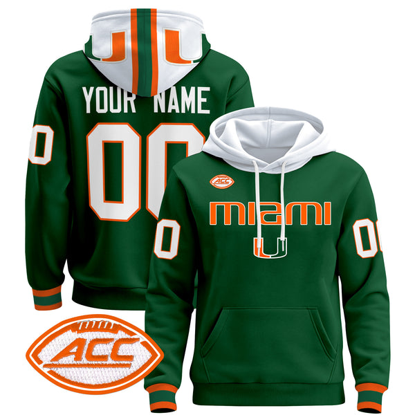Miami Hurricanes 2024 Custom Pullover Hoodie V3 - All Stitched