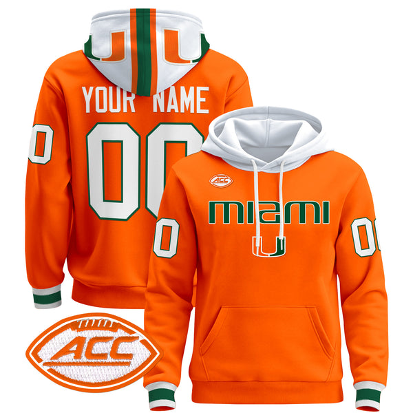 Miami Hurricanes 2024 Custom Pullover Hoodie V3 - All Stitched
