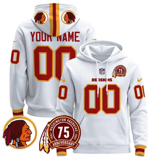 Washington Redskins 2024 Custom Pullover Hoodie V2 - All Stitched