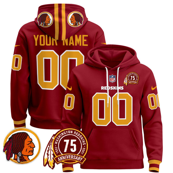 Washington Redskins 2024 Custom Pullover Hoodie V2 - All Stitched