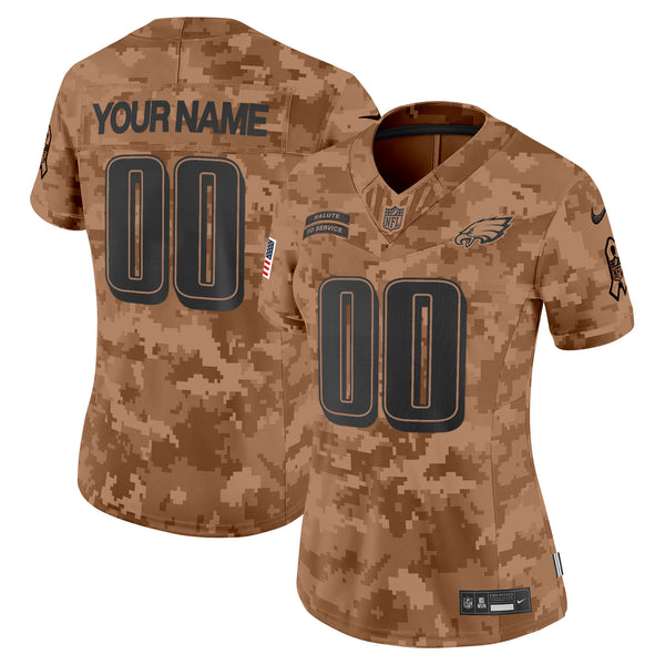 Philadelphia Eagles 2024 Salute to Service Vapor Limited Custom Jersey - All Stitched