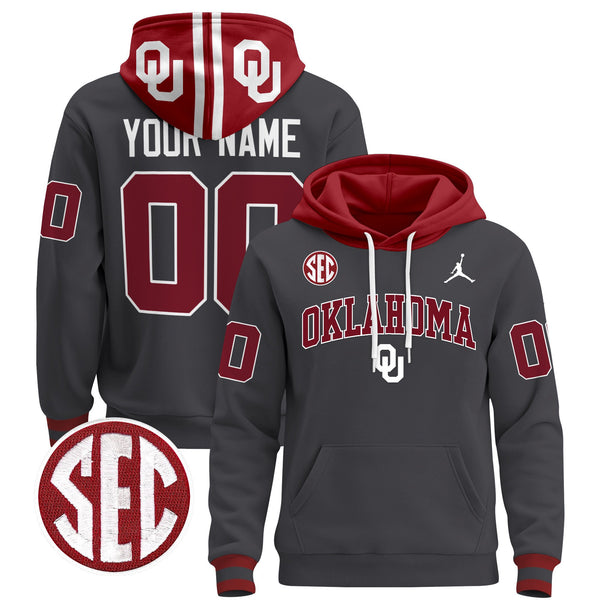 Oklahoma Sooners 2024 Custom Pullover Hoodie V2 - All Stitched