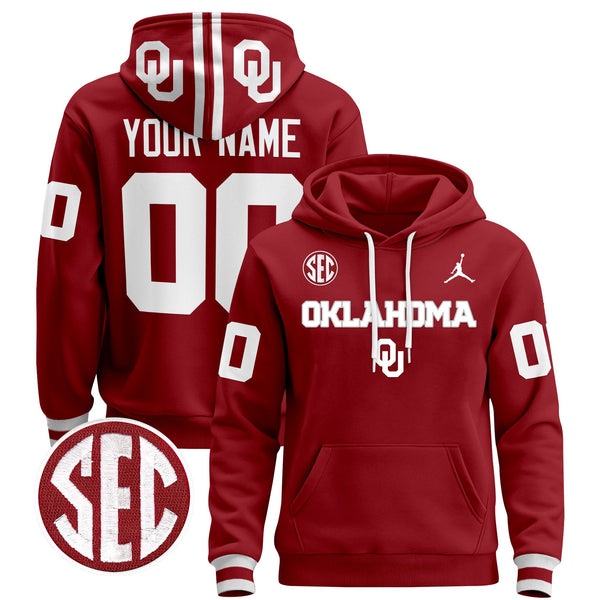 Oklahoma Sooners 2025 Custom Pullover Hoodie V3 - All Stitched